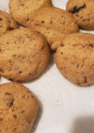 A picture of Delicious Keto Choc Chip Cookies.
