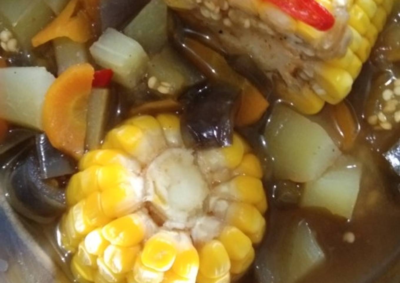 Sup sayur dengan asam jawa