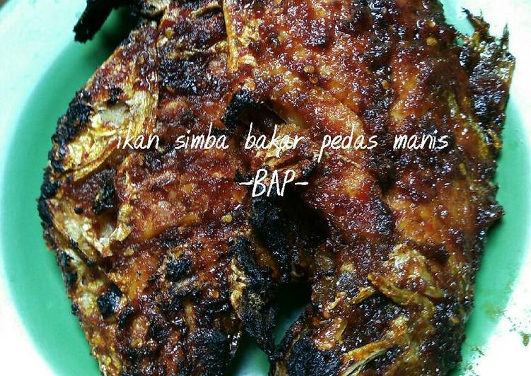 Ikan simba bakar pedas manis