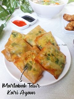 Foto resep MARTABAK TELUR KARI AYAM (versi Kulit Lumpia)
