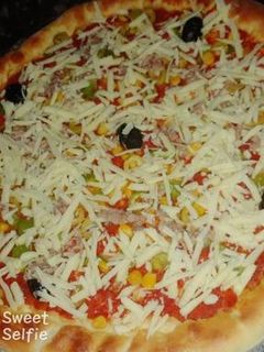 صورة لوصفة بيتزا منزلية 😍
