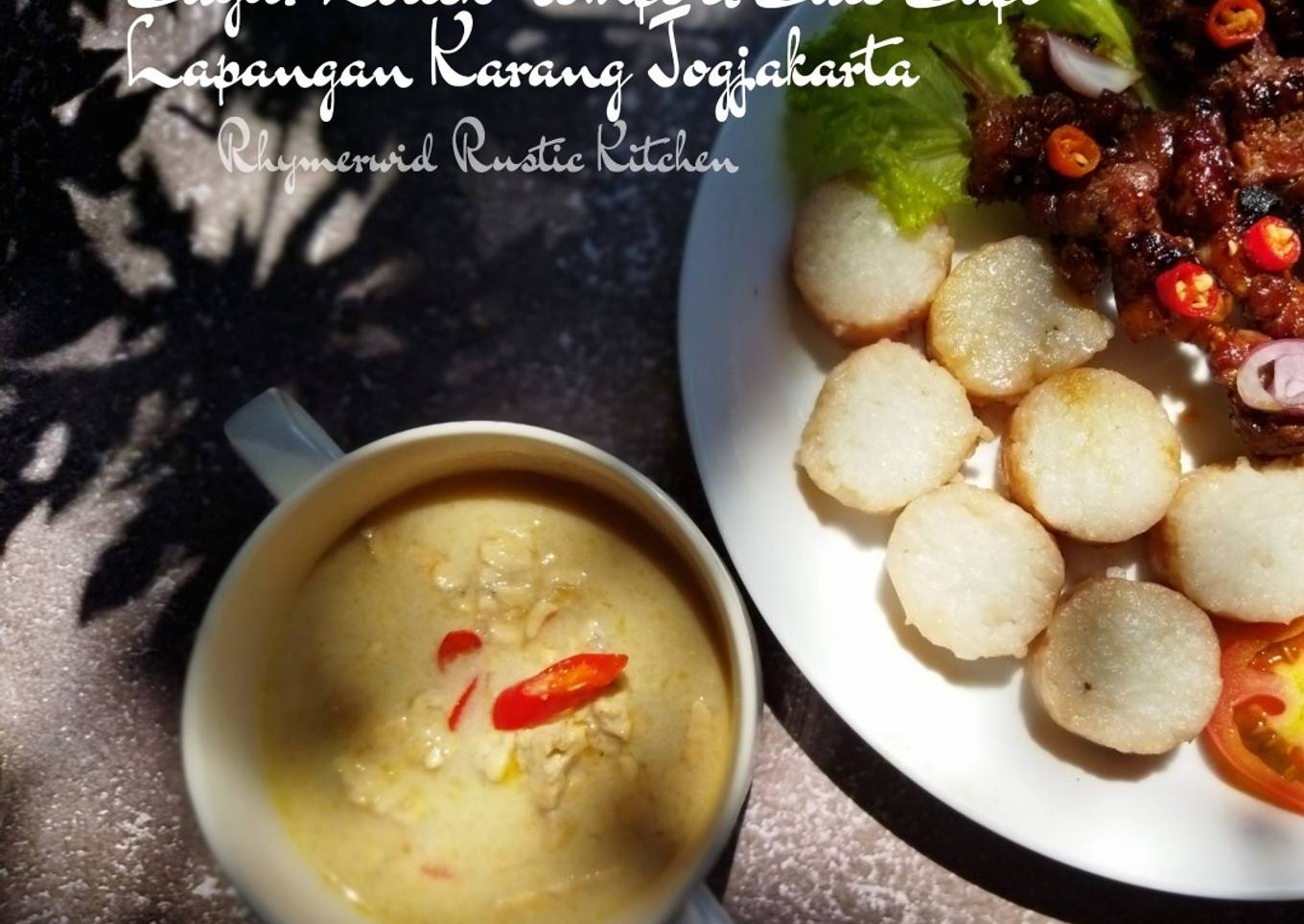 Sayur lodeh tempe & Sate Sapi (Lapangan Karang Kota Gede Jogja)
