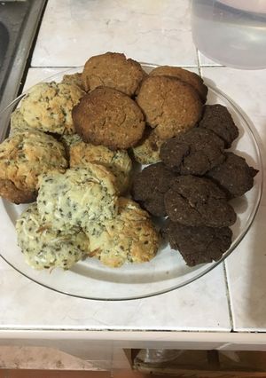 Una foto de Galletas veganas de arroz (sabor chocolate, canela, jengibre y coco)