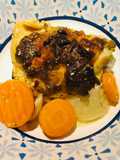 Roasted Dijon Chicken 🍗 with Carrots 🥕 and Onions 🧅