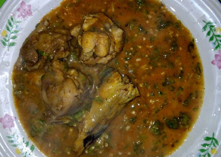 Steps to Prepare Perfect Simple Ogbono and okro