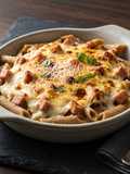 🍝 Penne al Forno con Alfredo y Pavo (Alto en Proteína y Listo en 25 Minutos)