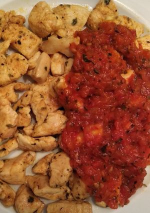 Una foto de Pechuga de pollo con toque picante