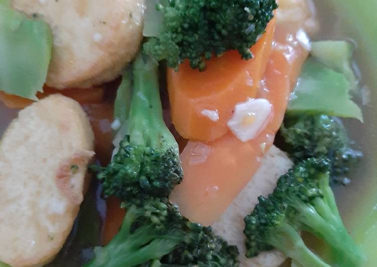Cara Gampang Membuat Brokoli tofu saos tiram Anti Gagal