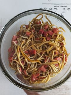 Una foto de Delicias del mar con jamón