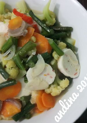 Foto resep Aneka sayur dan bakso