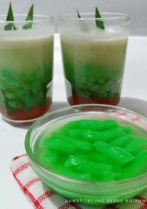 Foto resep Dawet Tepung Beras (homemade dawet/cendol)