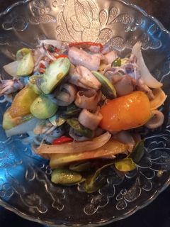 Foto resep Tumis cumi asin pete