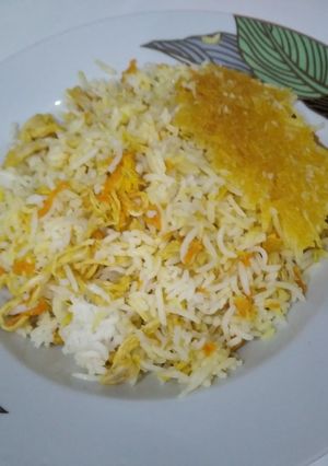عکسی از دستور هویج پلو با مرغ