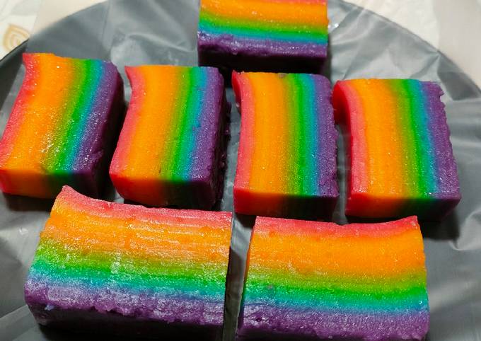 Resep #53. Kue Lapis Beras Rainbow Oleh Lina Hadayanti - Cookpad