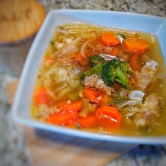 A picture of (INSTAPOT RECIPE) BEEF SOUP AND VEGGIES KID'S FAVOURITE.