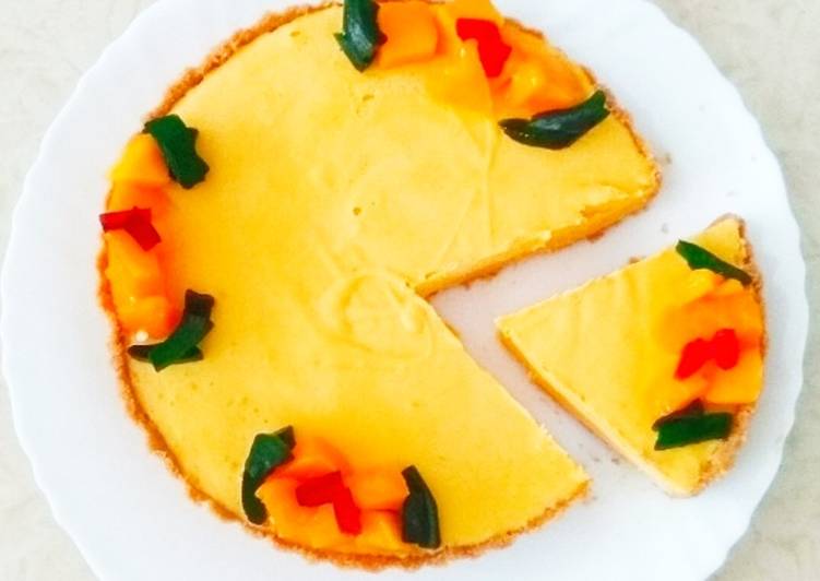 Steps to Prepare Super Quick Homemade No Bake Mango Pie
