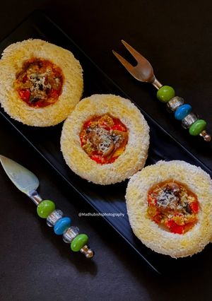 A picture of Cheesy Veggie Disk.