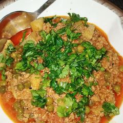 A picture of Qeema alu matar.