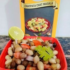A picture of Black chana peanut salad.