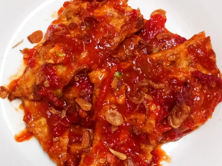 Langkah Gampang Membuat Resep DADAR TELUR SAUS TOMAT MANIS PEDAS 🌶😋 yang Lezat Anti Ribet, Lezat