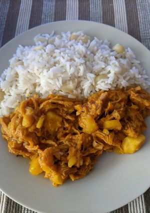 Una foto de Ajiaco con Carne de chancho