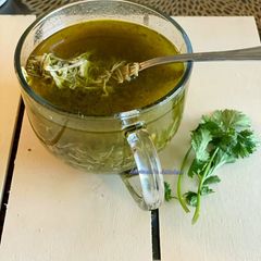 A picture of Nutritious chicken soup.