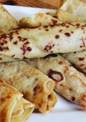 Una foto de Panqueques con manjar