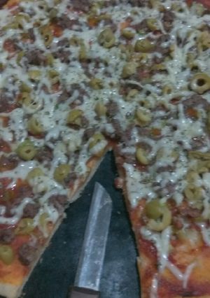 صورة لوصفة بيتزا بالكفتة سريعة