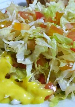 Foto resep Fresh Simple Salad with Sweet Mustard Dressing