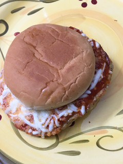 A picture of Chicken parm burgers.
