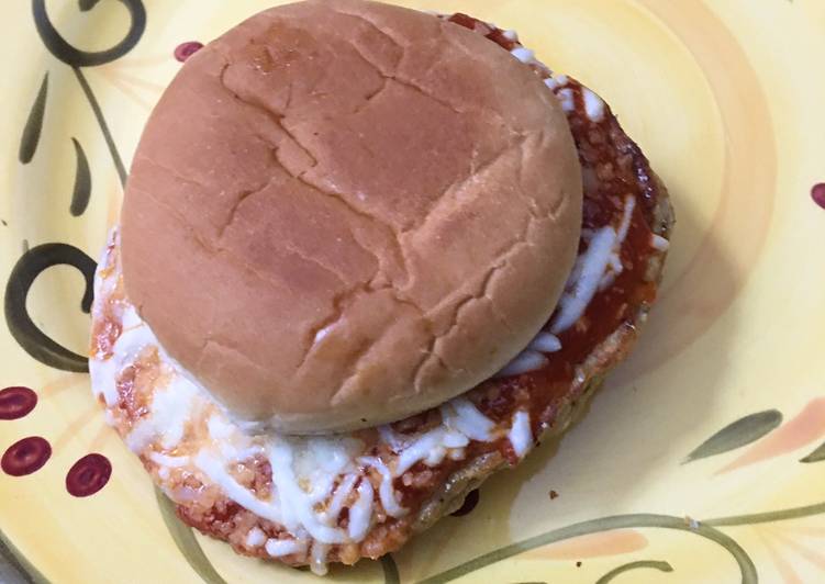 Simple Way to Make Super Quick Homemade Chicken parm burgers