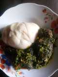 Afang soup and pounded yam