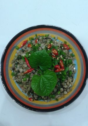 Hình của món Hến xào lá lốt.