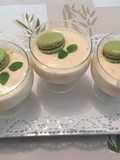 Peach Mint Mousse with Macarons