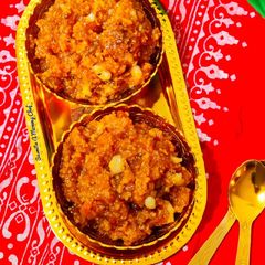 A picture of Gajar ka halwa (Carrot halwa).