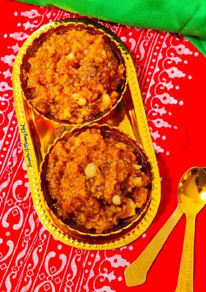 A picture of Gajar ka halwa (Carrot halwa).