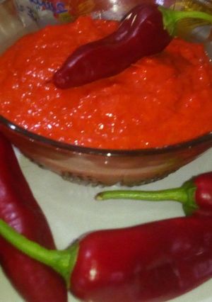 صورة لوصفة هريسة منزلية⁦ 🌶️⁩⁦🌶️⁩⁦🌶️⁩