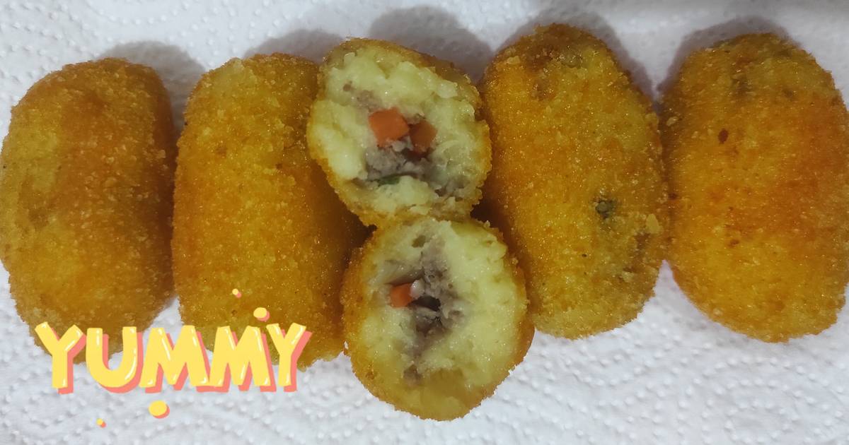 Resep Kroket Kentang Isi Daging Oleh Bunda Fama Cookpad