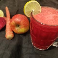 ABC juice ( Apple beet & carrot juice A picture of ABC juice ( Apple beet & carrot juice.