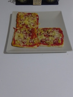 Una foto de Pizza de pan de molde