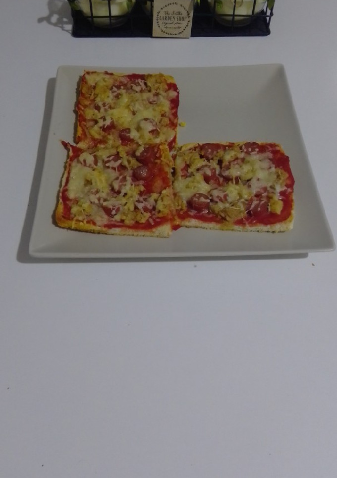 Una foto de Pizza de pan de molde