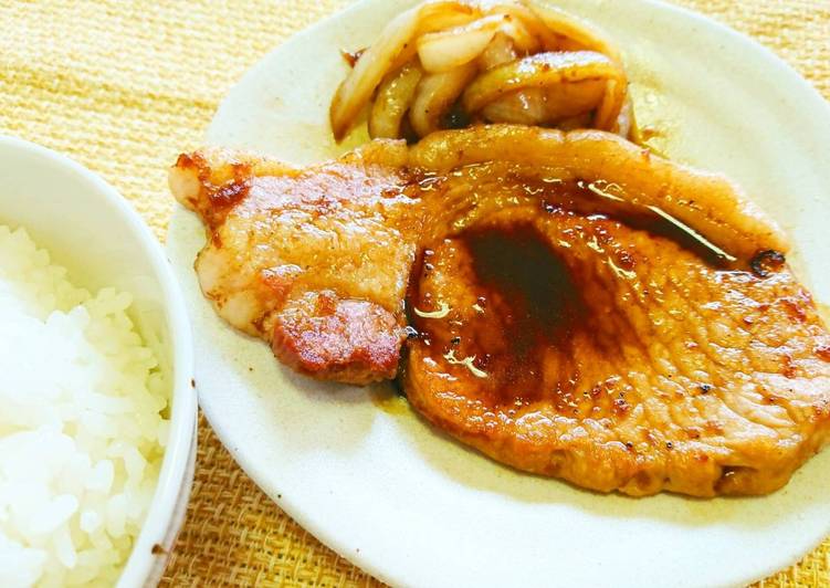 Recipe of Perfect Ginger pork steak (Shougayaki in JPN)