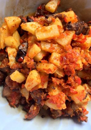 Foto resep Sambal ati ampela + kentang