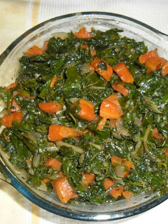 A picture of Carrot and spinach.