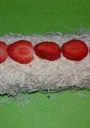 Foto resep Strawberyy red valvel roll cake