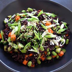 A picture of Crunchy Edamame & Black Rice Salad.