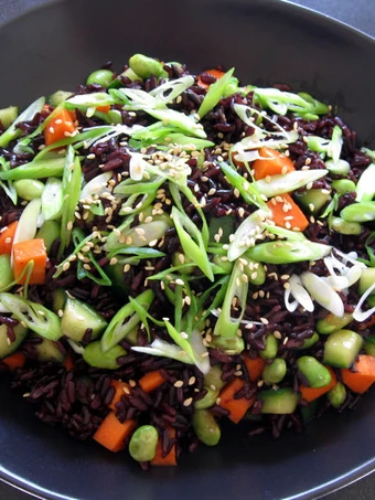 Easy Way Make Recipe Crunchy Edamame &amp; Black Rice Salad that is Perfect, Addictive}