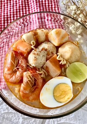 Foto resep Mie instan kuah Tom yum