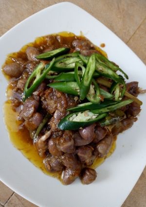 Foto resep Jantung ayam Mercon daun jeruk