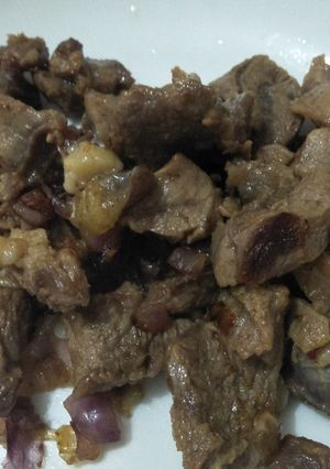 A picture of Fried beef.